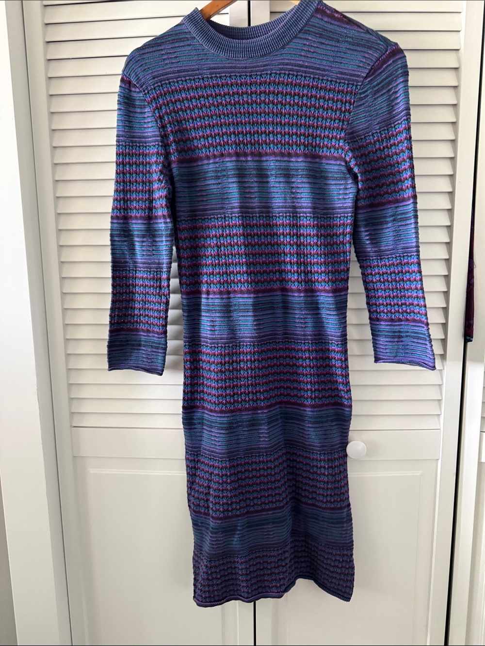 Free people, body con Blue & Striped Knit Women's Dress